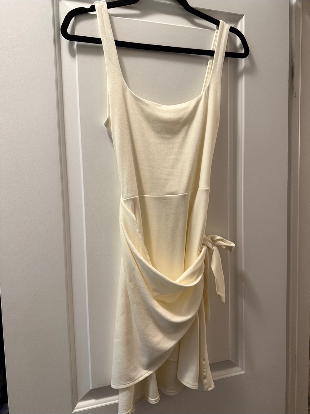 Wilfred Cream Sleeveless Wrap-Front Mini Dress - Picture 1 of 1